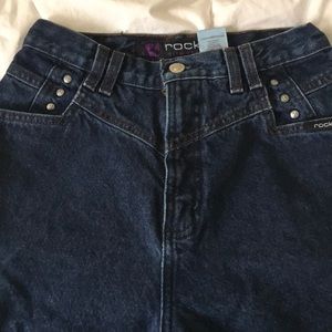 Vintage Rockies High Waist Dark Wash Jeans 7/8  36
